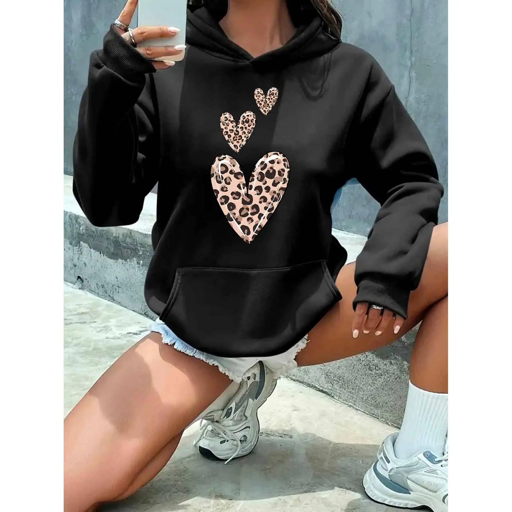 Personalized Custom Women's Casual Knitted Spring Printed Sports Shirt with Bear and Strawberry Design Eco-Friendly