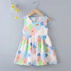 New  2025 Baby Girls Summer Dress Kids and Girls Outdoor Princess Sweet Short Dress Viscose for 1-6 Years Old Girls Children