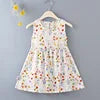 New  2025 Baby Girls Summer Dress Kids and Girls Outdoor Princess Sweet Short Dress Viscose for 1-6 Years Old Girls Children