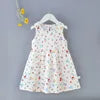 New  2025 Baby Girls Summer Dress Kids and Girls Outdoor Princess Sweet Short Dress Viscose for 1-6 Years Old Girls Children