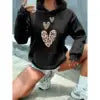 Personalized Custom Women's Casual Knitted Spring Printed Sports Shirt with Bear and Strawberry Design Eco-Friendly