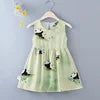New  2025 Baby Girls Summer Dress Kids and Girls Outdoor Princess Sweet Short Dress Viscose for 1-6 Years Old Girls Children