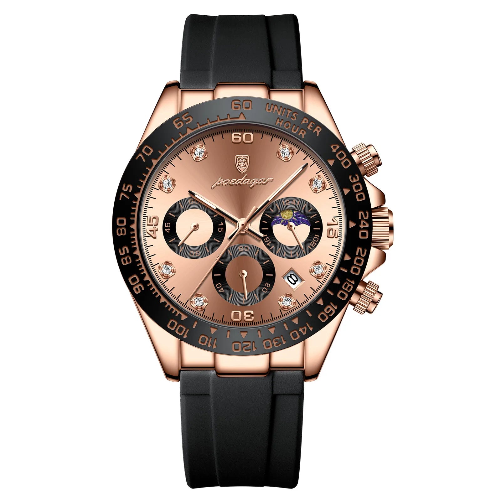 POEDAGAR Fashion Luxury Men Wristwatch Chronograph Date High Quality Quartz Man Watch Waterproof Luminous Military Men's Watches