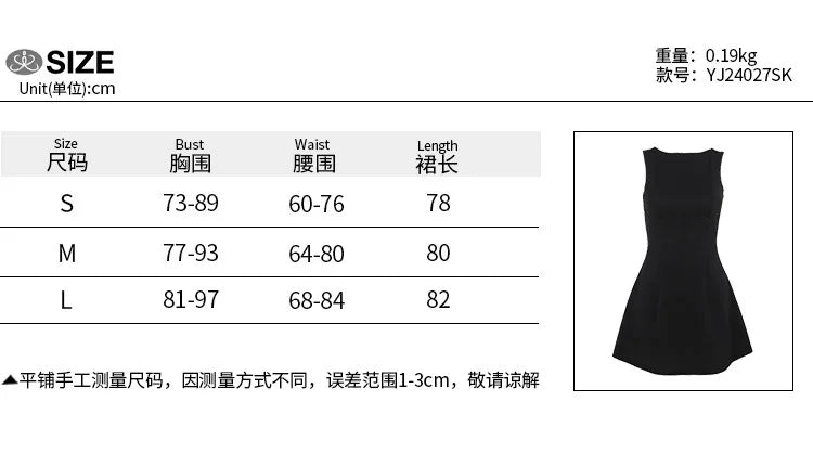 2025 New Sexy Slim Skirt European and American Style Backless Vest Basic Dress