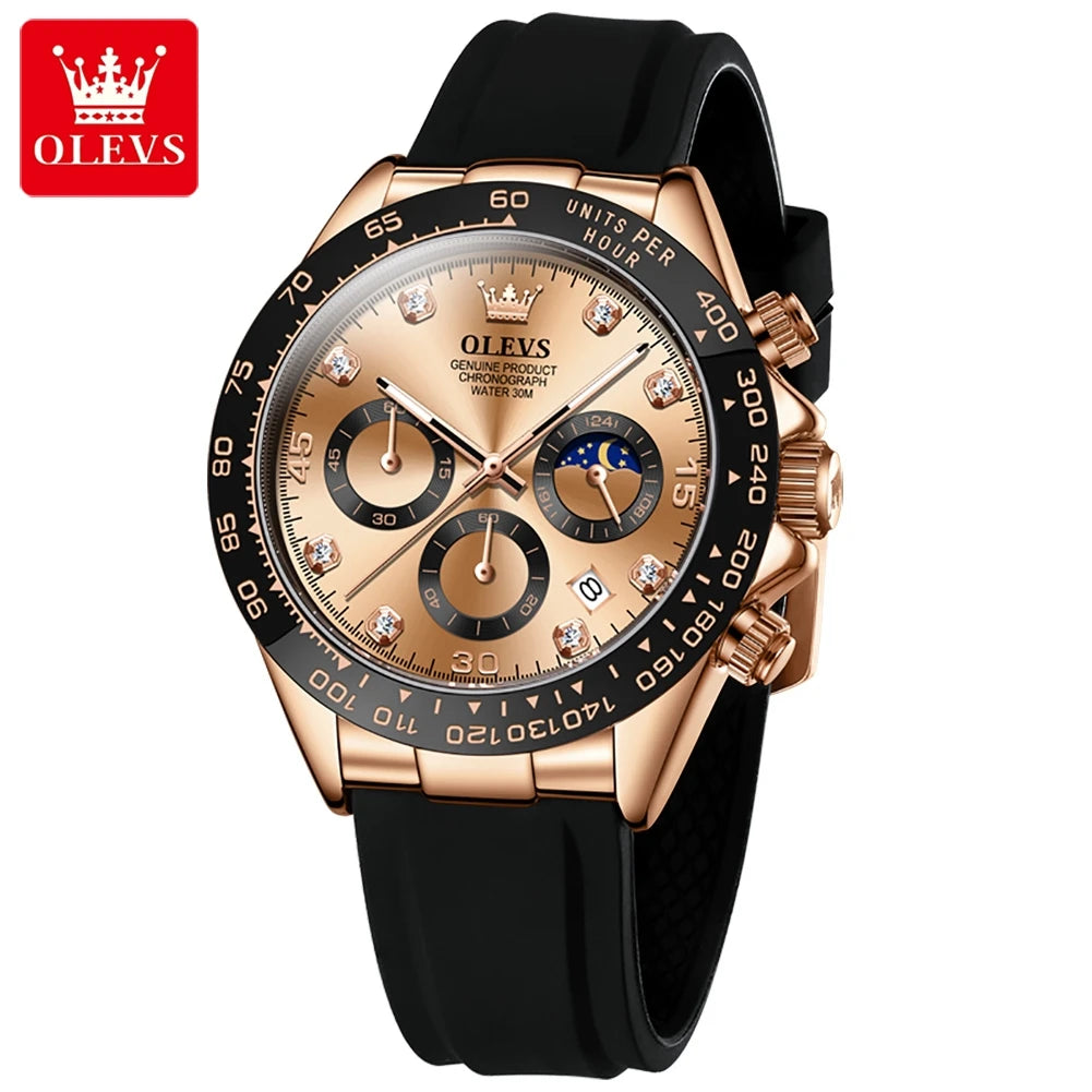 OLEVS 2875 Luxury Men Watch Quartz Man Watches Waterproof Luminous Top Brand Watch for Men Date Chronograph Sport Wristwatch