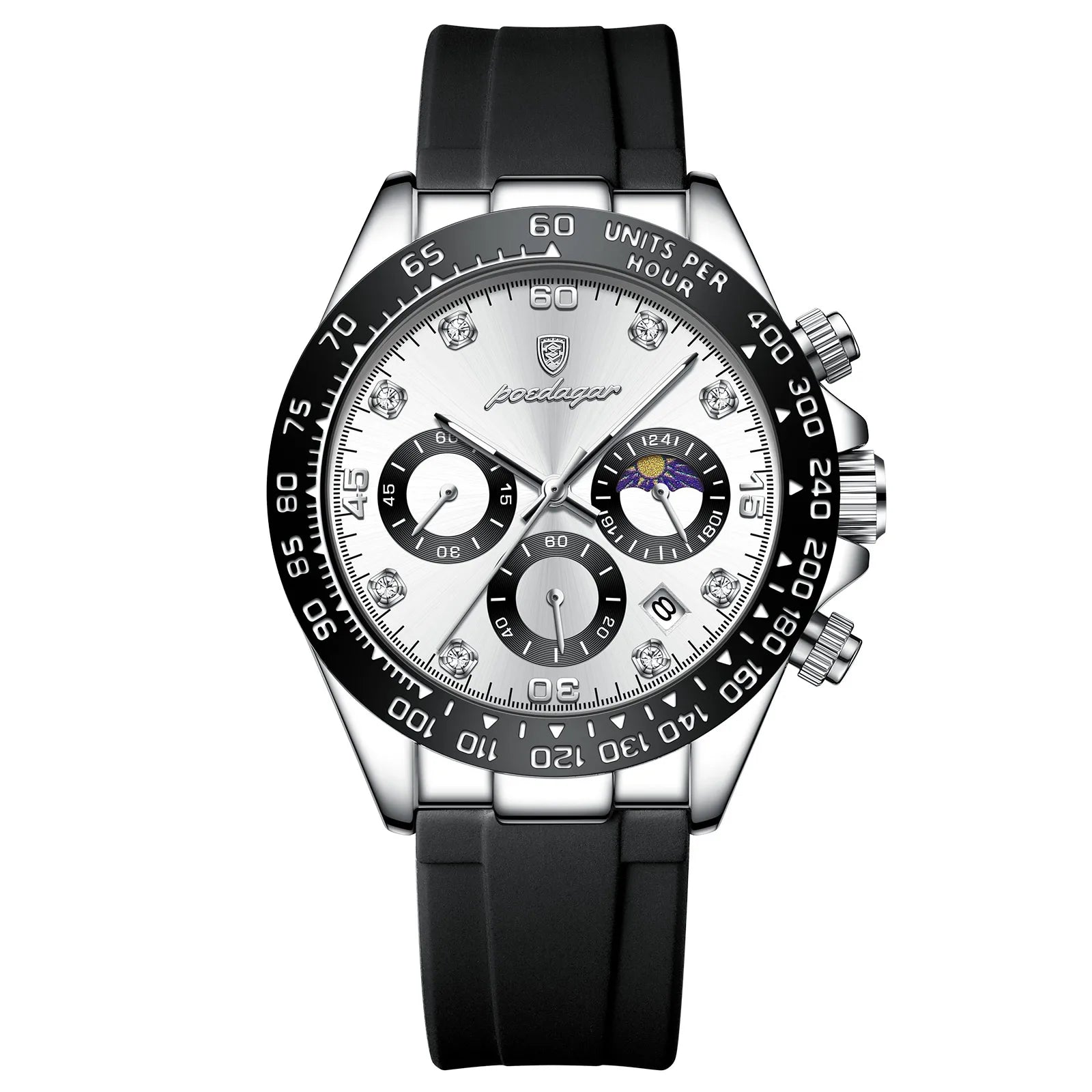 POEDAGAR Fashion Luxury Men Wristwatch Chronograph Date High Quality Quartz Man Watch Waterproof Luminous Military Men's Watches