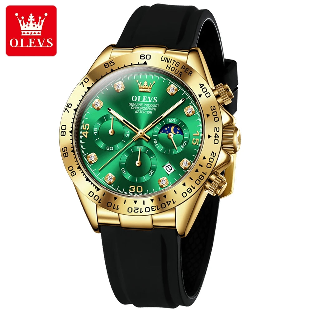 OLEVS 2875 Luxury Men Watch Quartz Man Watches Waterproof Luminous Top Brand Watch for Men Date Chronograph Sport Wristwatch